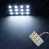 Picture of White Car 12SMD 5050 3-Chips LED Light Panel with T10/BA9S/Festoon Adapters Dome Bulb