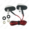Picture of 1pair Car Universal Chrome Hood Windshield Washer Jet Nozzle Spray With LED Light 6 Colors for Choice