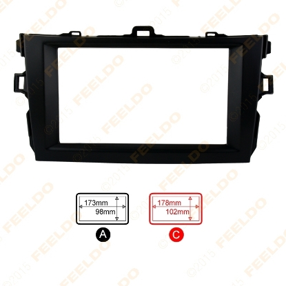 Picture of Black 2DIN Car Refitting Radio Stereo DVD Frame Fascia Dash Panel Installation Kits For Toyota Corolla(08~10)