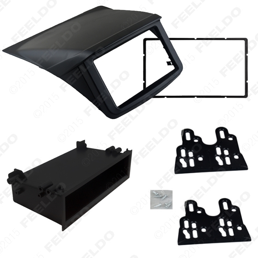 Picture of 2DIN Stereo Panel Mounting Trim Kit Frame Fascia With 1DIN Spacer Pocket For Mitsubishi Pajero Sport/Montero Sport/Shogun Sport/G-Wagon/Nativa