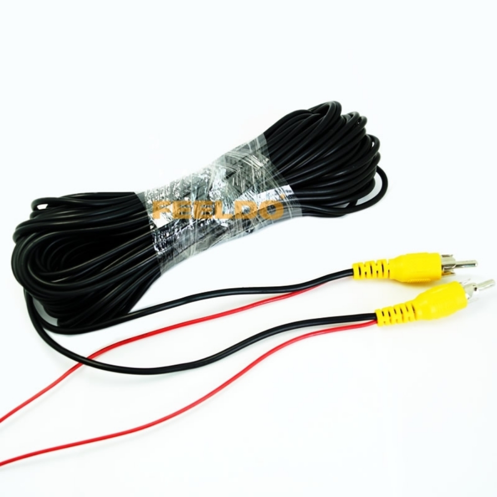Picture of 15M Car RCA Reversing Camera Video Cable With Spcial Reversing/Backup Detecting Wire