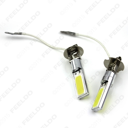 Picture of 1pcs White H3 COB Dual-Side 24SMD 10W Car LED Fog Lights Head Lamp Light Bulb 12V