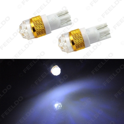 Picture of 1pcs Power White T10 194 168 5730SMD 2Leds Prism Surface Car LED Side light Bulbs