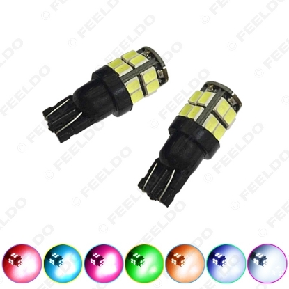 Picture of 1pcs 7-Color 194 168 T10 2835-Chip 20SMD Dual-Elec Board Wedge Car LED Light Bulbs