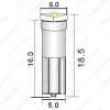 Picture of 1pcs DC12V Auto T5 74 2721 5050 1-LED Wedge Base Dashboards Gauge bulbs Car LED Lights7-Color