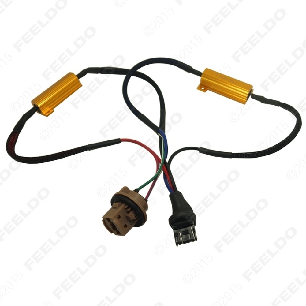 Picture of 1pcs 7443/7444 LED Decoder Car LED Light Error Canceller Adapter Resistor Cable Canbus Function Wire Warning Flashing Canceler