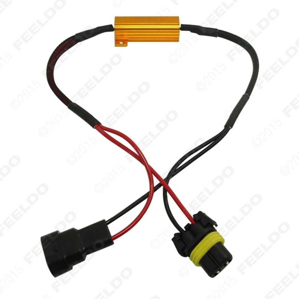 Picture of HB4/9006 Headlight Load Resistor Fog Lamps Decoder LED Connection Resistance Line LED Fog Lights Resistor