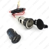 Picture of 1pcs New 12V 120W Power Motorcycle Car Motorbike Cigarette Lighter Socket Plug USB Charger