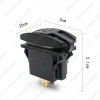 Picture of 1pcs Car/Motorcyle/Bus Switch Laser Etched 12V-24V Dual USB Charger with Blue LED Light
