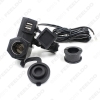 Picture of 1pcs Intelligent waterproof 5 V / 2.1A Dual USB output motorcycle handlebar clamp Power Adapter Charger with USB charging socket cigarette