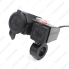 Picture of 1pcs Intelligent waterproof 5 V / 2.1A Dual USB output motorcycle handlebar clamp Power Adapter Charger with USB charging socket cigarette