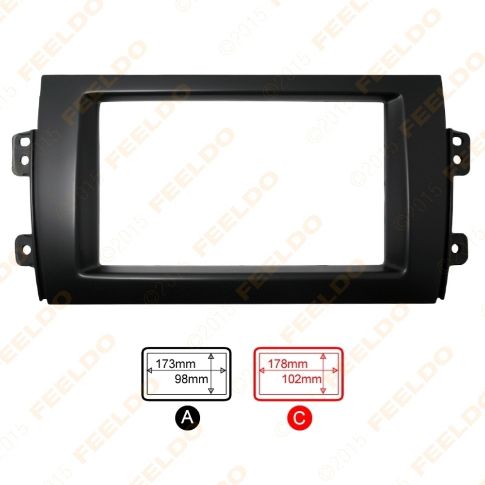 Picture of 1pcs Car 2DIN Refitting Radio Stereo DVD Frame Fascia Dash Panel Installation Kits For SUZUKI SX4(07~10)