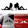 Picture of 1pcs Car Stickers Angle&Devil Girls Sexy Lady Auto Decoration Reflective Decal Stickers Styling For All Cars