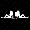 Picture of 1pcs Car Stickers Angle&Devil Girls Sexy Lady Auto Decoration Reflective Decal Stickers Styling For All Cars