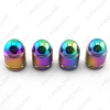 Picture of 4pcs/set Colorful Aluminum Bullet Style Car Motorcycle Rocket-Shaped Air Port Cover Tire Valve Wheel Stem