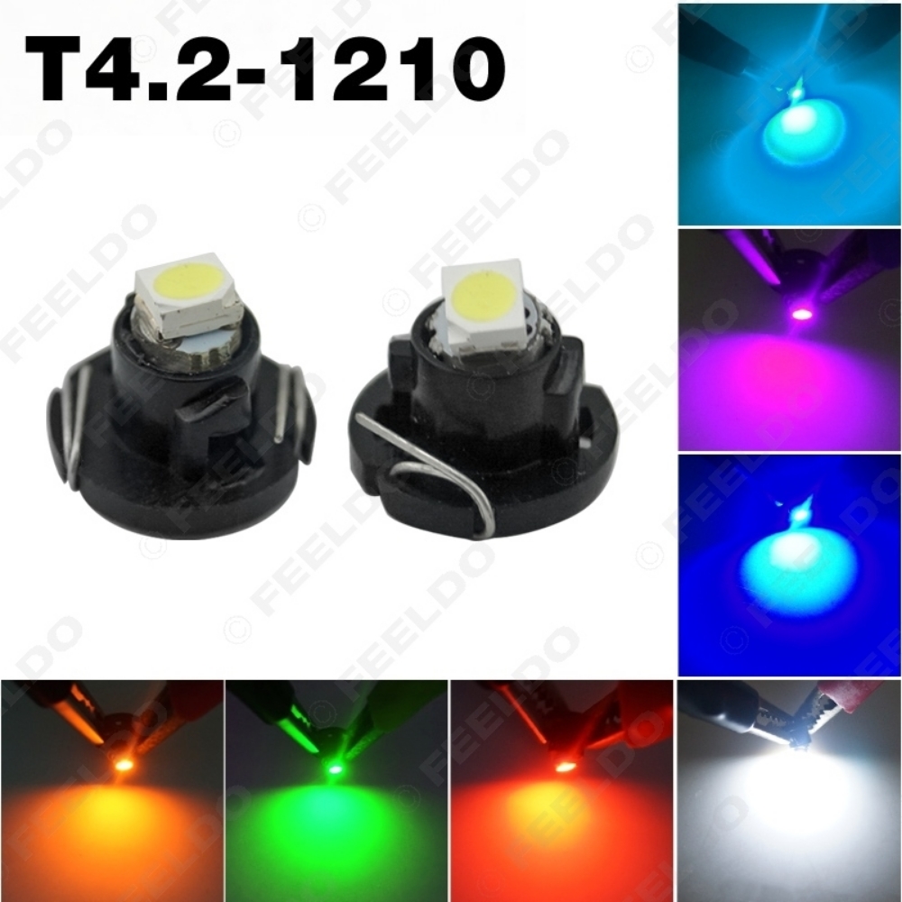 Picture of 1pcs DC12V T4.2 1SMD 1210/3528 Car LED Dashboard Meter Panel LED Light Bulb 7-color