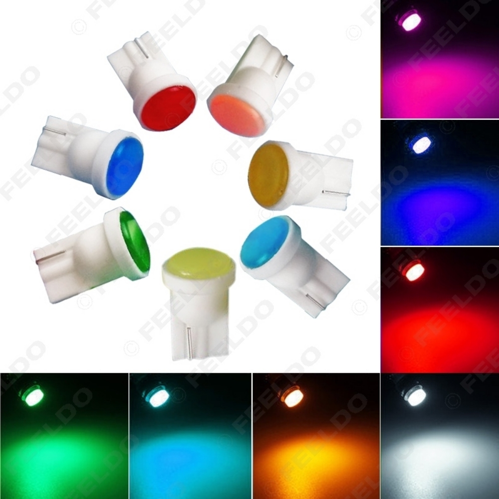 Picture of 1pcs Car T10 194 COB W5W 6-LED Wedge Door Side Interior Bulb Lamp Car LED Light DC12V 7-Color