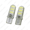 Picture of 1pcs Car T10 194 501 W5W 5730 6SMD Silicone LED Side License Plate Light Wedge Lamp 7-Color