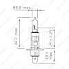 Picture of 1PC 12V 55W/100W White Car Fog Lights Halogen Bulb Headlights Lamp Car Light Source Parking 5000K