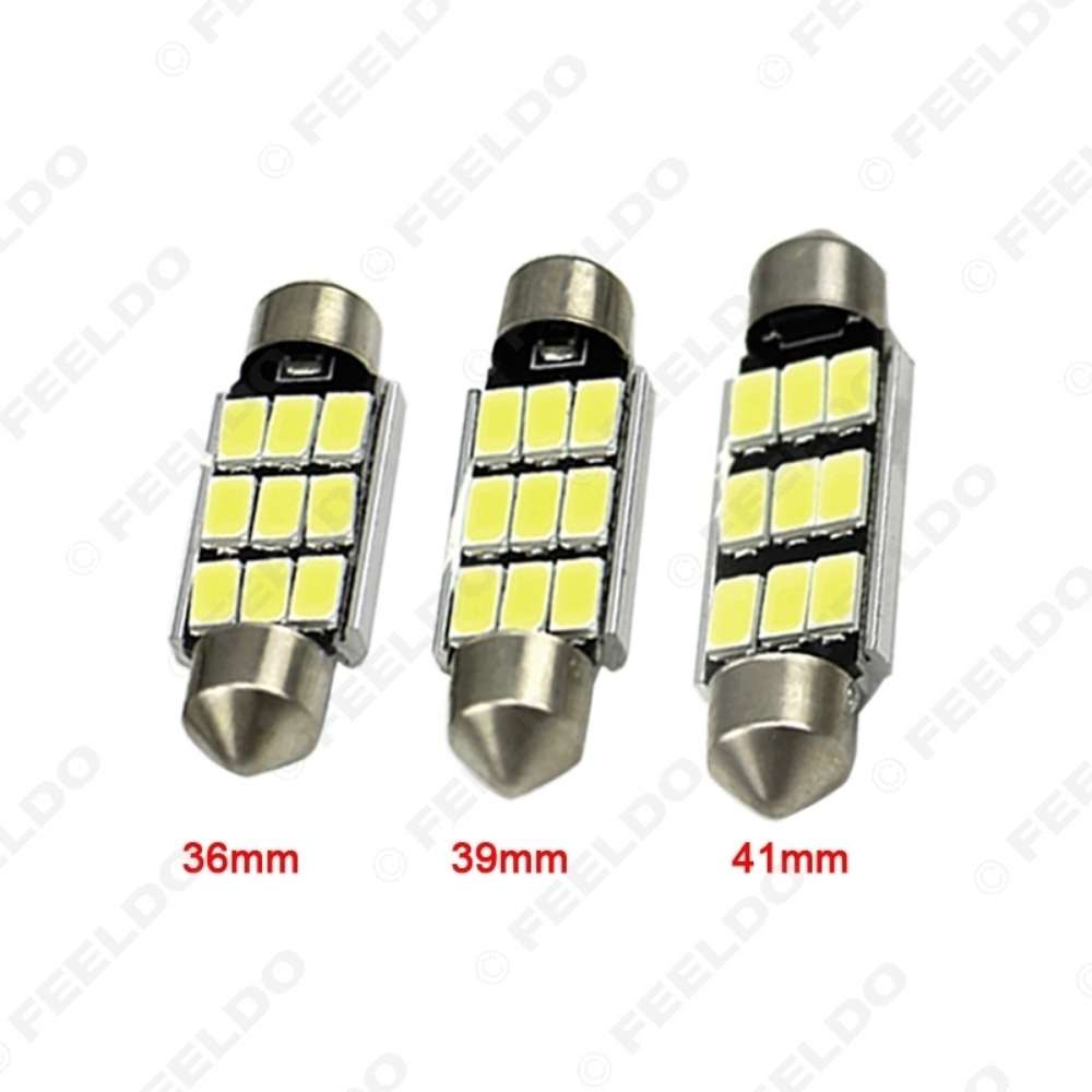 Picture of 1pcs White 36mm/39mm/41mm 5730 9-SMD Canbus NO-Error Car Festoon Dome Reading LED Lights