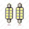 Picture of 1pc White 39mm 41mm 1.5W 6000K 120-Lumen 5050 8LED Car Festoon Dome Reading LED light