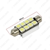 Picture of 1pc White 39mm 41mm 1.5W 6000K 120-Lumen 5050 8LED Car Festoon Dome Reading LED light