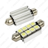 Picture of 1pc White 39mm 41mm 1.5W 6000K 120-Lumen 5050 8LED Car Festoon Dome Reading LED light
