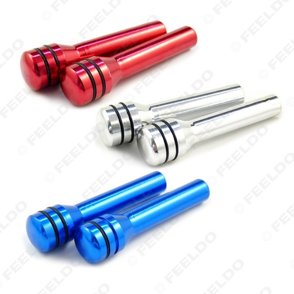 Picture of 2pcs/Pair Aluminum Alloy Car Door Interior Lock pin/Locking Pins/Buttons 3-Color