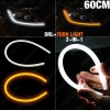 Picture of 1Pc 60cm Flexible Tear Strip 7-Dual Color Switchback Daytime Running Light DRL With Turn Signal Light