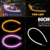 Picture of 1Pc 60cm Flexible Tear Strip 7-Dual Color Switchback Daytime Running Light DRL With Turn Signal Light