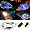 Picture of 1Pc 60cm Flexible Tear Strip 7-Dual Color Switchback Daytime Running Light DRL With Turn Signal Light