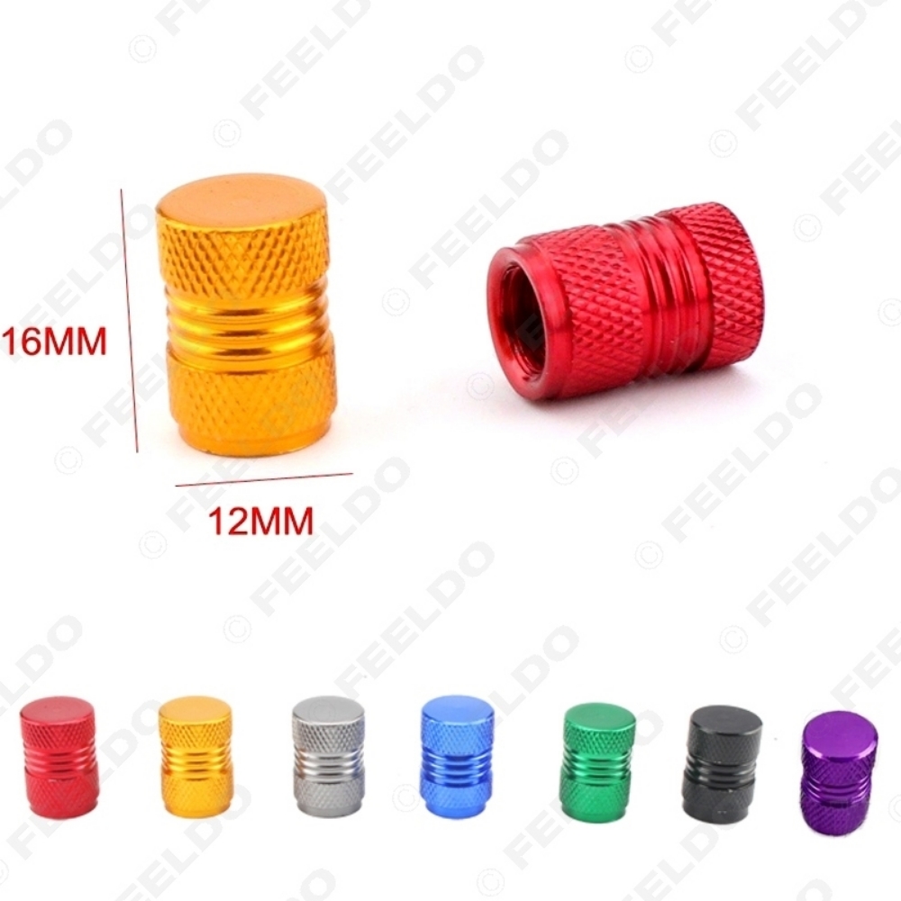 Picture of 1set Auto Bicycle Car Tire Valve Caps Tyre Wheel Hexagonal Ventile Air Stems Cover 7-Color
