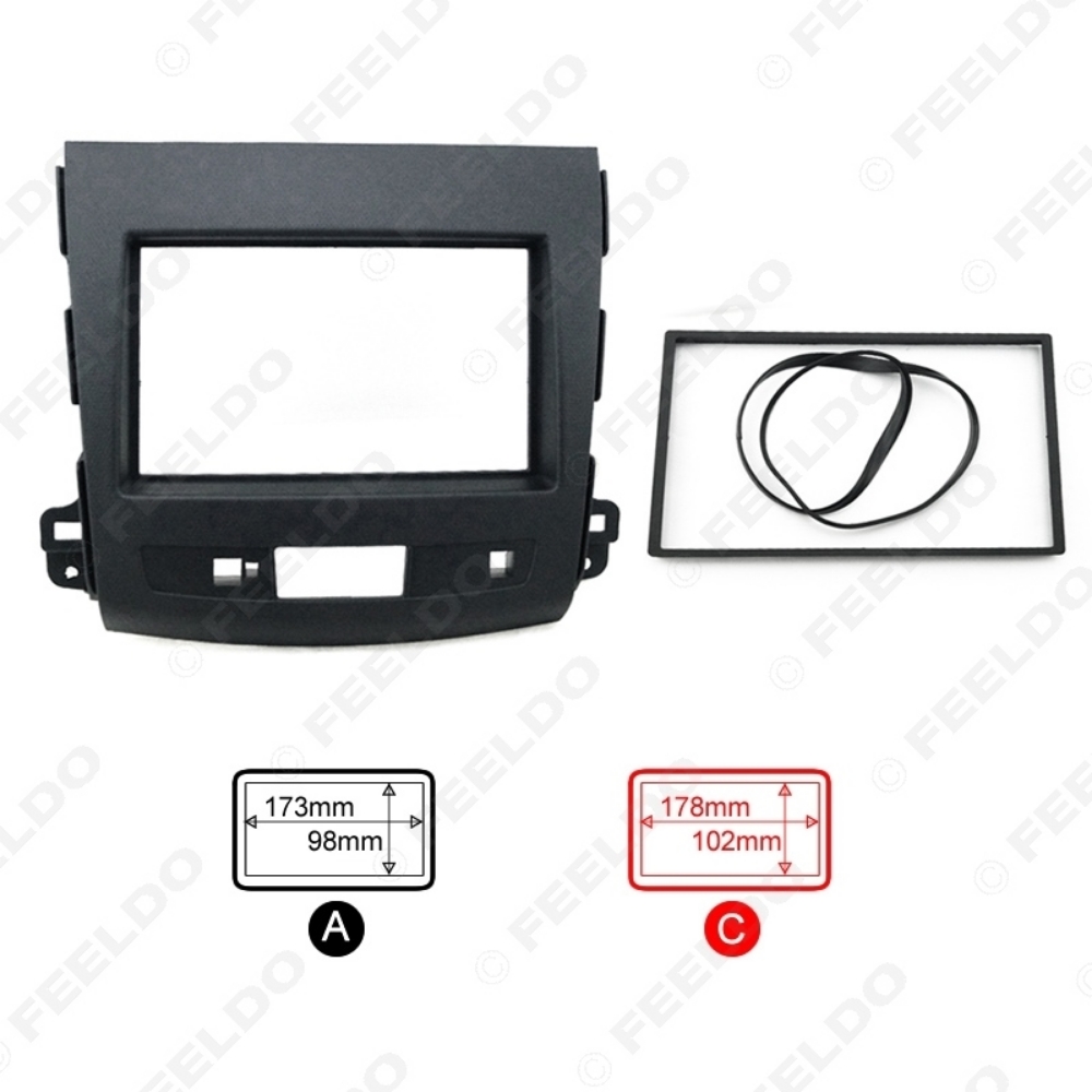 Picture of Car Refitting DVD Frame Panel Dash Kit Fascia Radio Audio Frame for MITSUBISHI 08 OUTLANDER