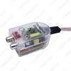 Picture of Auto Line Out Converter Audio Sound Subwoofer Amplifier styling Car Speaker to RCA Level Adaptor High to Low Sockets