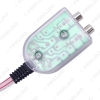 Picture of Auto Line Out Converter Audio Sound Subwoofer Amplifier styling Car Speaker to RCA Level Adaptor High to Low Sockets