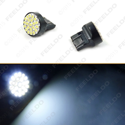 Picture of 1pcs White 7443 T20 22LED 1206SMD Brake Tail Turn Signal Car LED Light Bulbs