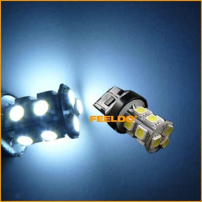 Picture of 1pcs White 7443 T20 13LED 5050SMD Tail Turn Signal LED Light Bulbs