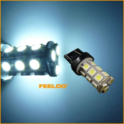 Picture of 1pcs White 7443 T20 18LED 5050SMD Tail Turn Signal LED Light Bulbs