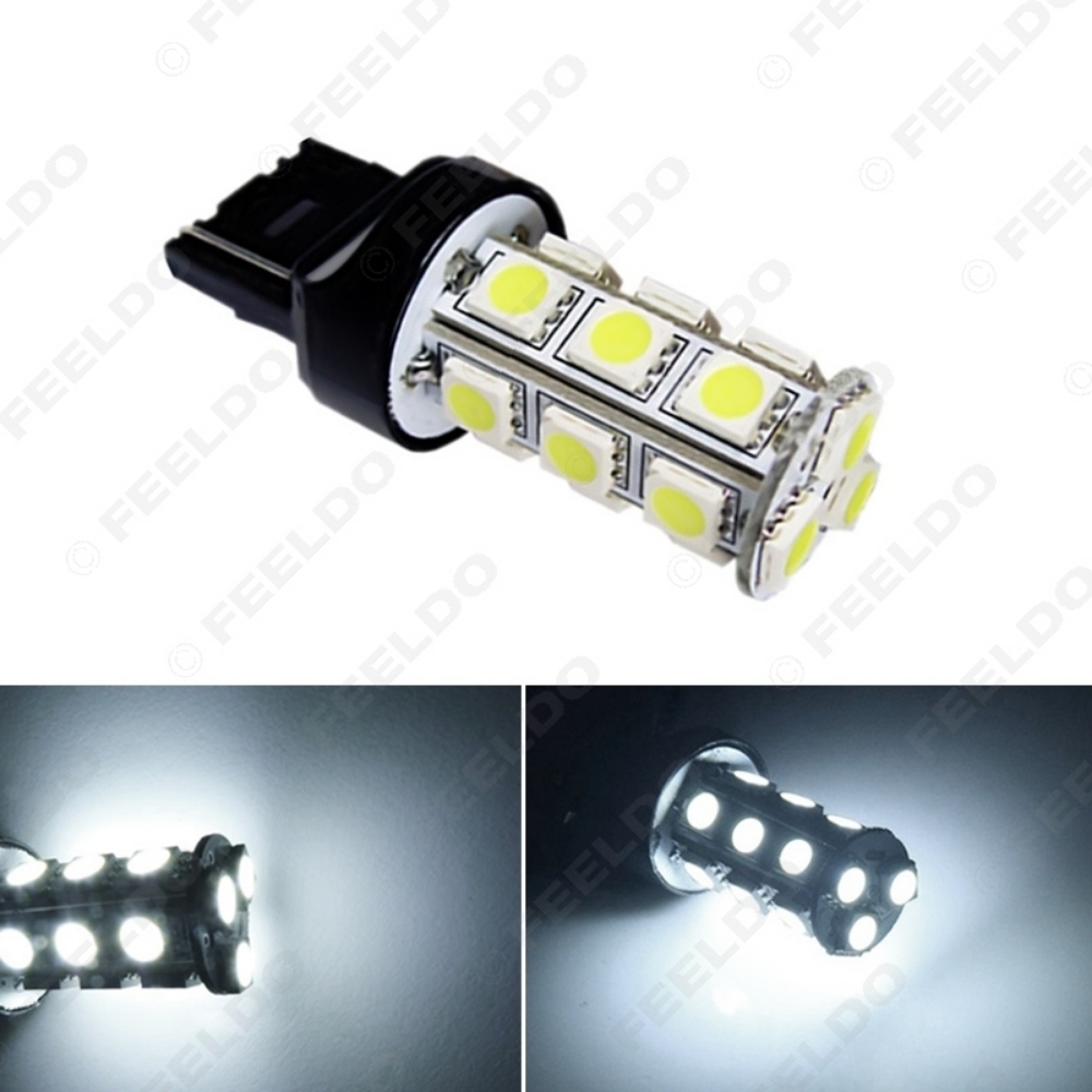 Picture of Auto White T20 7440 5050 18smd Car Turn Signal Backup 18LED Stop LED light Headlight DC12V