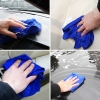 Picture of 30x70cm Blue Soft Towel Car Cleaning Microfiber Absorbent Towel Clean Wax Valeted