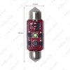 Picture of DC12V 39mm 6000~6500K White 1-XPE SMD Festoon LED Light Bulb With CANbus/Electrodeless/Constant Current