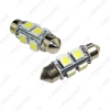 Picture of 1pcs White 36mm S8.5 8SMD 5050 Chip Car Festoon LED License Plate LED Light Bulbs