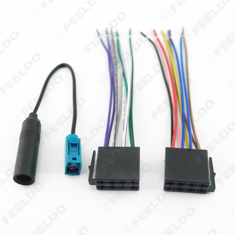 Picture of Car Stereo Audio Wiring Harness With FAKRA II Antenna Plug For Volkswagen/Audi/Mercedes OEM Factory Head Unit