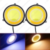 Picture of Car COB DRL Round 82mm LED Light Car Daytime Running Light White Yellow Turn Light DRL