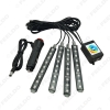 Picture of 4pcs/set Car Blutooth APP Intelligent Control Decorative LED Atmosphere Neon Light RGB Car Interior Footwell Light