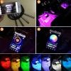 Picture of 4pcs/set Car Blutooth APP Intelligent Control Decorative LED Atmosphere Neon Light RGB Car Interior Footwell Light