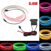 Picture of 1Set Car 60CM*14MM Electroluminescent Tape EL Wire Cold Light Strip Car Ambient Light DC12V 10 Colors