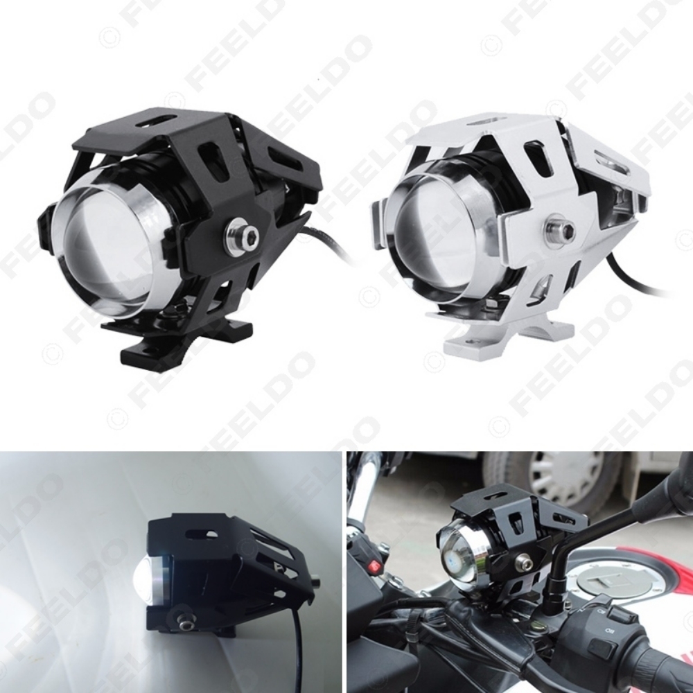 Picture of 1pc Waterproof Motorcycle 125W U5 3000LM CREE Motorbike Transformer Driving Spot Head Lamp Fog Headlight