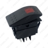 Picture of Car Boat Waterproof 4Pin Bar Rocker Toggle Switch On/Off with LED Light Blue/Red/Yellow/Green 12V