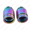 Picture of 4pcs/set Colorful Aluminum Bullet Style Car Motorcycle Rocket-Shaped Air Port Cover Tire Valve Wheel Stem